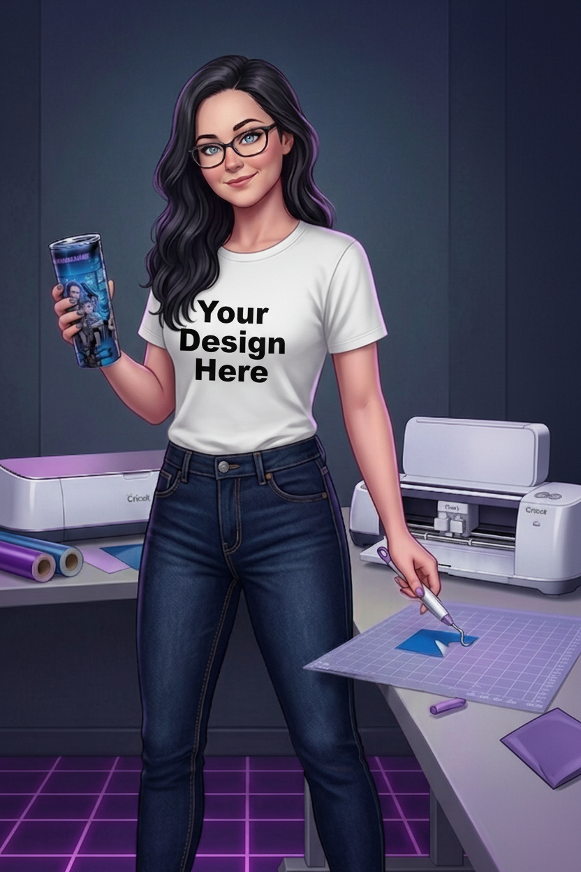 AI Character with White Gildan Shirt