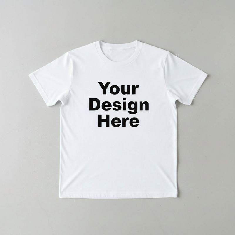 Gildan White Shirt with Your Design Here