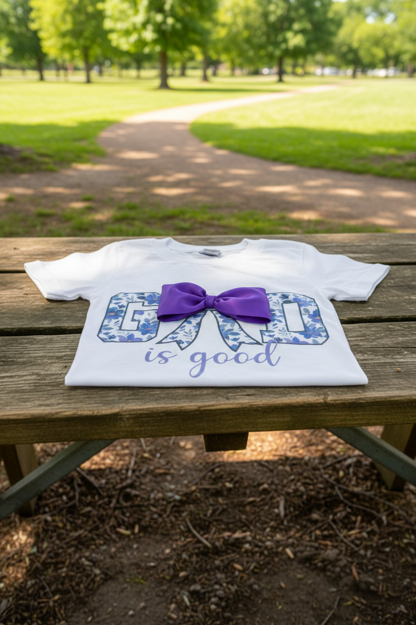 GOD is good Signature T-shirt - Realistic Background